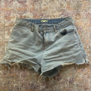 GIANNI BINI HIGH WAISTED DENIM SHORTS
